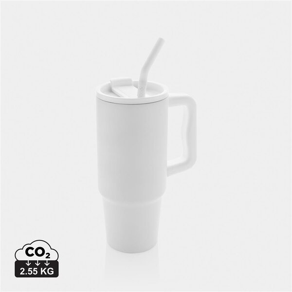 Velký nerezový termohrnek Embrace, 900ml, XD Design, bílý