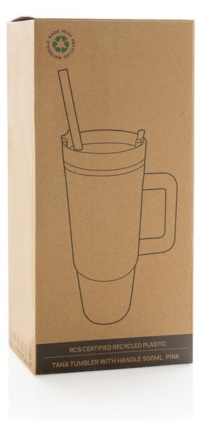 Velký cestovní hrnek Tana, 900ml, XD Design, růžový