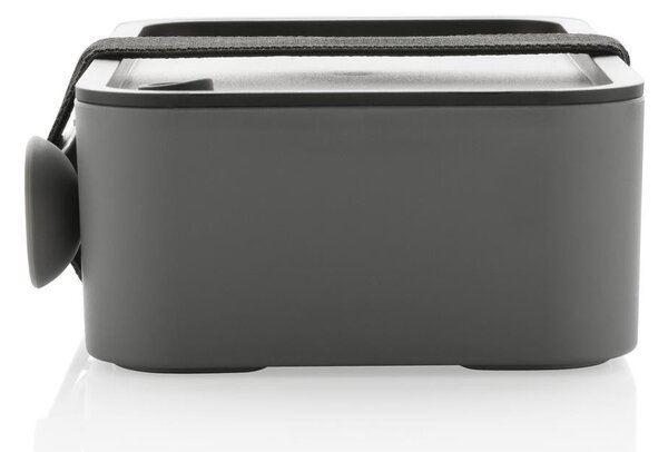 Svačinový box s příborem,1,2l, XD, šedý