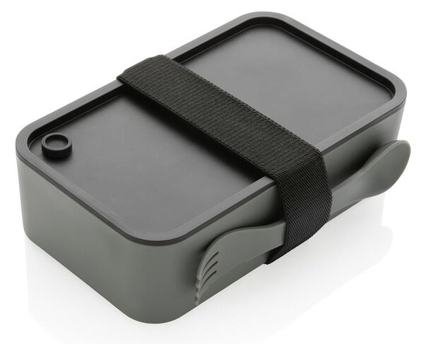 Svačinový box s příborem,1,2l, XD, šedý