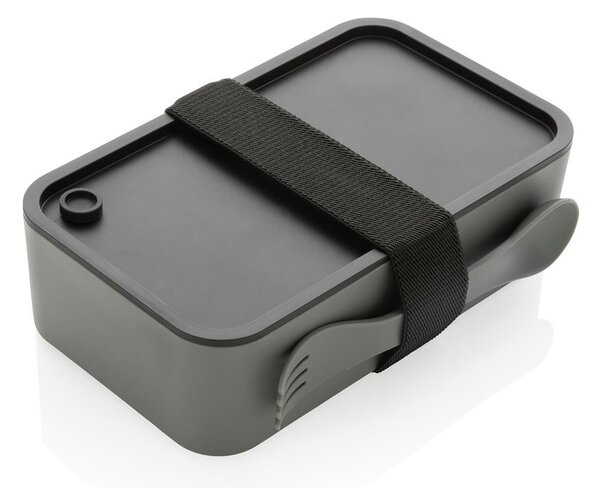 Svačinový box s příborem,1,2l, XD, šedý