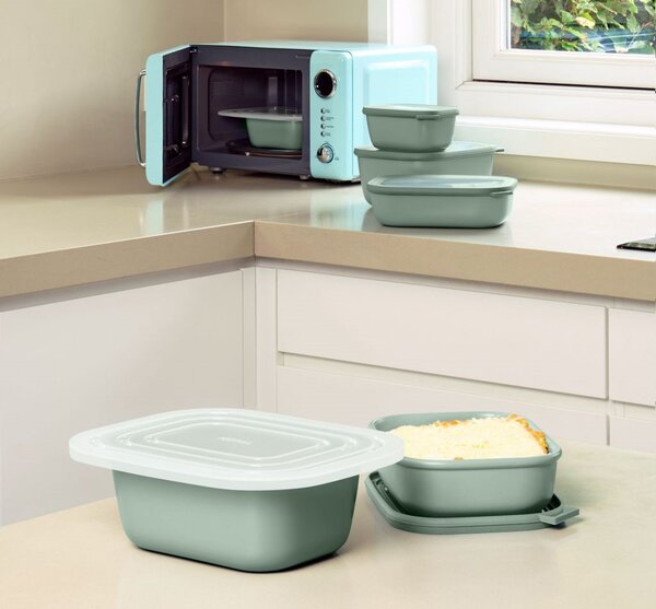 Set misek Rectangular, 500+1000+2000ml, Mepal, světle zelený
