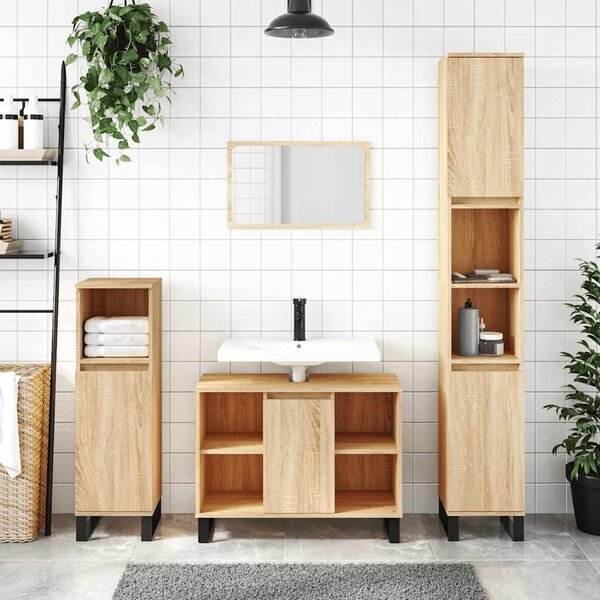 Koupelnová skříňka dub sonoma 80 x 33 x 60 cm kompozitní dřevo