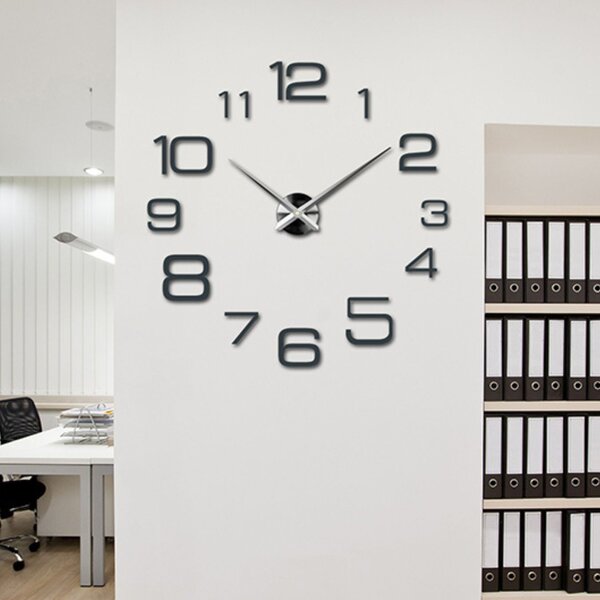 Nástěnné hodiny velké designové |KULFOLD: Černá Ral 9005 Černá barva RAL 9005 80 cm 3753-36197 12SZ032 PENA HEU-