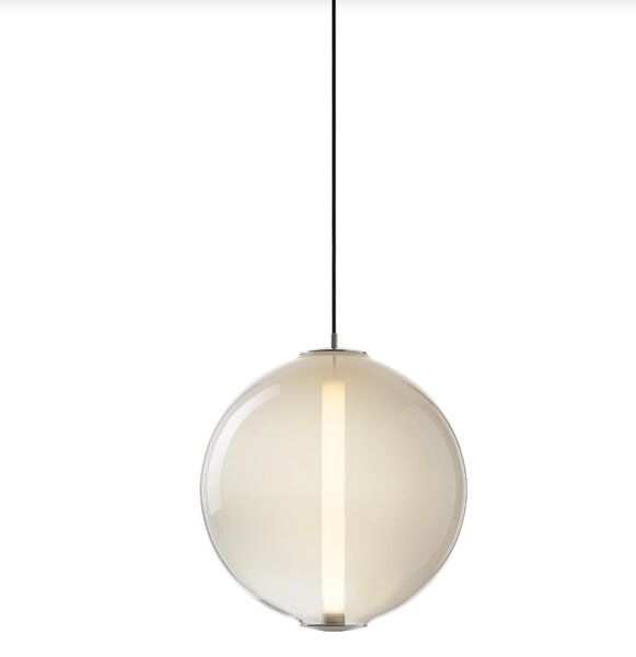 Bomma Luxusní závěsné svítidlo Buoy Sphere s baldachýnem Stmívání, řízení: TRIAC, Povrch Montury: Černá, Barva skla: Čirá