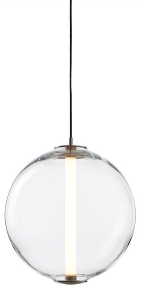 Bomma Luxusní závěsné svítidlo Buoy Sphere s baldachýnem Stmívání, řízení: TRIAC, Povrch Montury: Černá, Barva skla: Čirá