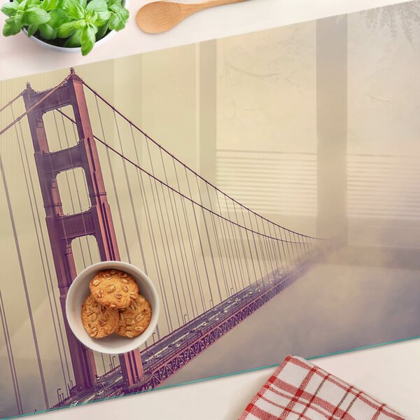 Skleněná krájecí deska Starožitný most Golden Gate ddk-nr-wm-00008286