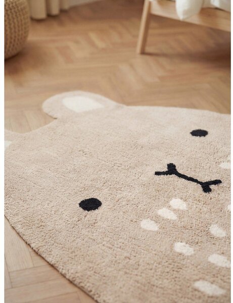 Béžový pratelný/ručně tkaný bavlněný dětský koberec 120x152 cm Snuggle Pucki – Hanse Home