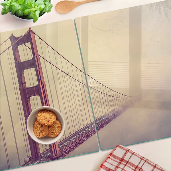 Skleněná krájecí deska Starožitný most Golden Gate ddk-nr-wm-00008286