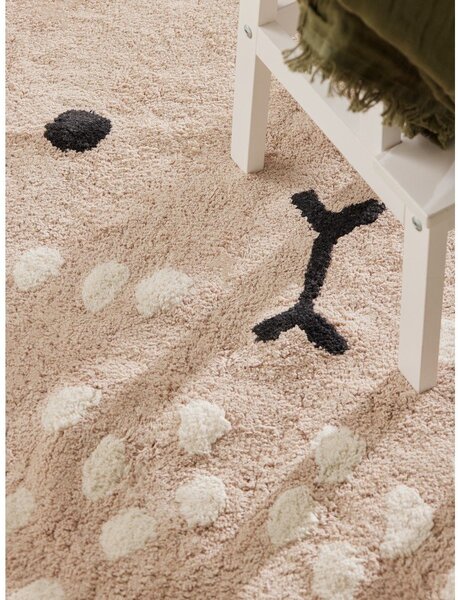 Béžový pratelný/ručně tkaný bavlněný dětský koberec 120x152 cm Snuggle Pucki – Hanse Home