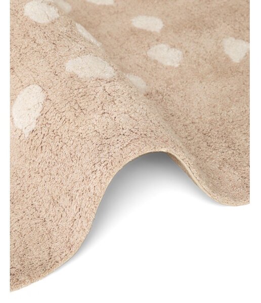 Béžový pratelný/ručně tkaný bavlněný dětský koberec 120x152 cm Snuggle Pucki – Hanse Home
