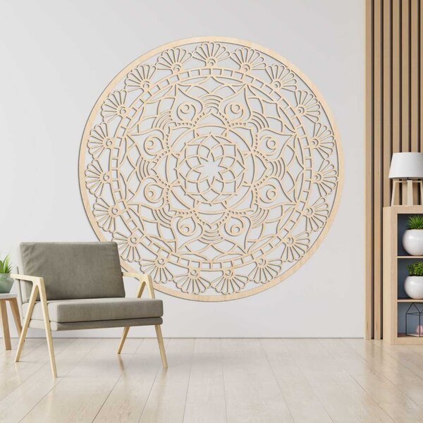 SENTOP | Dřevěná mandala na zeď – Symbol harmonie a pozitivní energie I SENTOP PR0176