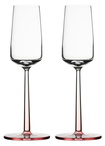 Sklenice na šampaňské Essence iittala 0,21 l 2 ks růžové