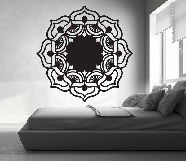 Mandala růže života kulatá dřevěný obraz na stěnu z překližky MIREK: Přírodní překližka - Topol přírodní Rozměr 20 cm 3776-37264 PR0175 HEU+