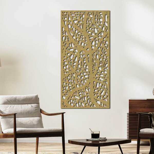 Dřevěný obraz z překližky strom s větvemi - STYLO: Překližka Topol - Honey 3071 80 x 40 cm 3784-107739 PR0193