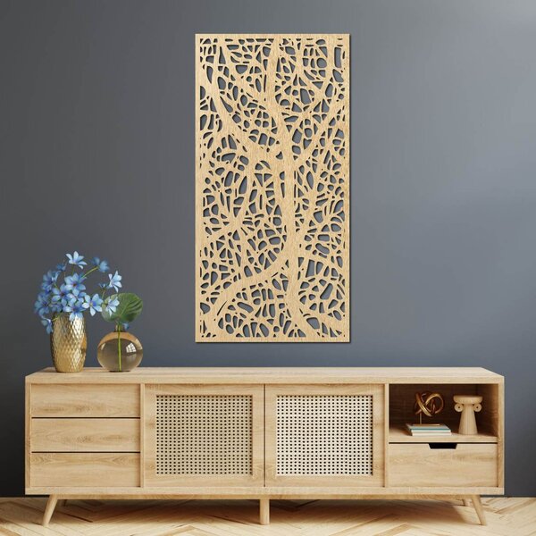 Dřevěný obraz z překližky strom s větvemi - STYLO: Překližka Topol - Honey 3071 80 x 40 cm 3784-107739 PR0193