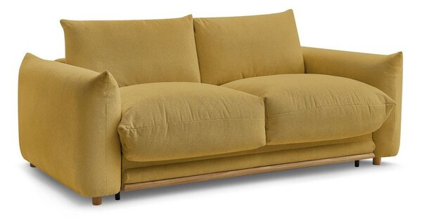 Žlutá rozkládací pohovka 214 cm Ernest – Bobochic Paris