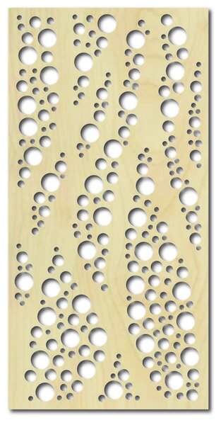 Obraz na zeď z dřevěné překližky - KRUHY: Přírodní překližka - Topol přírodní 30 x 15 cm 3794-38146 PR0185 HEU+