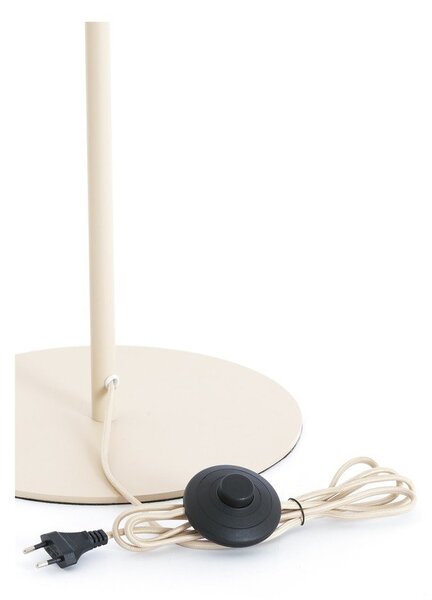 Krémová stojací lampa s textilním stínidlem (výška 165 cm) Solune – Light & Living