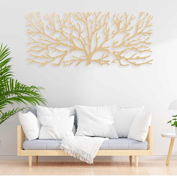 Třídílná dekorace na stěnu větve | MAVAMF: Překližka - černá 32 x 80 cm 3799-82351 PR0200 3 piecess