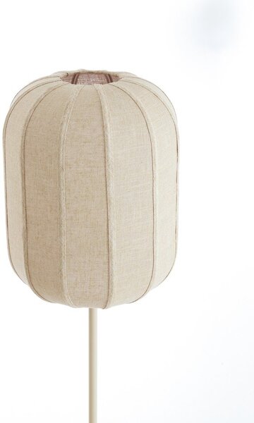 Krémová stojací lampa s textilním stínidlem (výška 165 cm) Solune – Light & Living