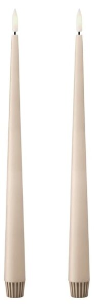 LED svíčka Taper 30 cm / 11 Ice Latte – set 2 ks