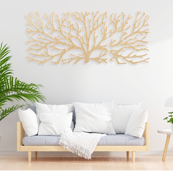 Třídílná dekorace na stěnu větve | MAVAMF: Překližka - černá 32 x 80 cm 3799-82351 PR0200 3 piecess