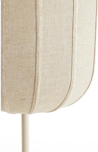 Krémová stojací lampa s textilním stínidlem (výška 165 cm) Solune – Light & Living
