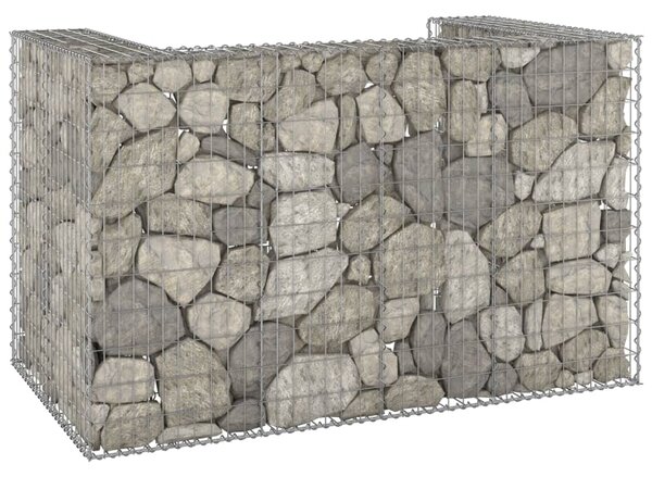 Gabionová zástěna pro popelnice pozinkovaná ocel 180x100x110 cm