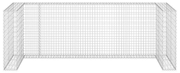 Gabionová zástěna pro popelnice pozinkovaná ocel 325x100x110 cm