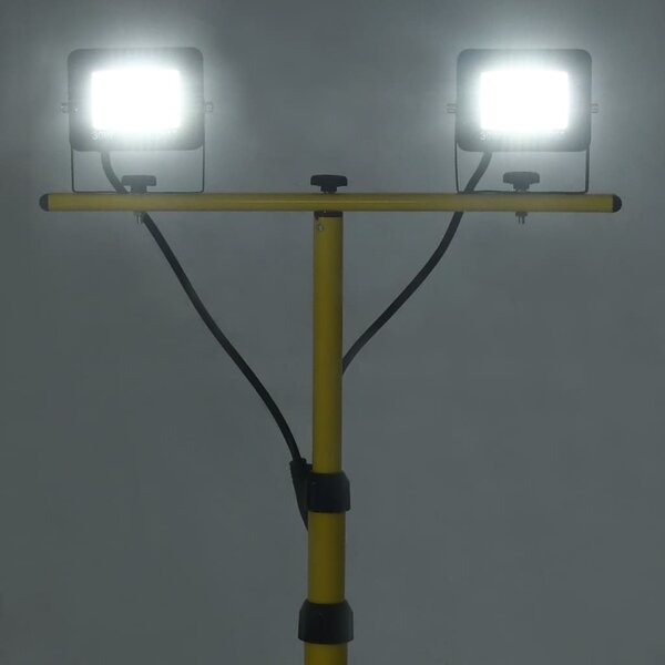 LED reflektor se stojanem 2 x 30 W studené bílé světlo