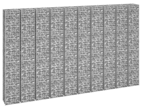 Gabionové vyvýšené záhony 4 ks 30x30x50/100/150/200 cm železo