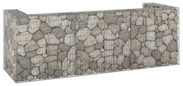 Gabionová zástěna pro popelnice pozinkovaná ocel 325x100x110 cm