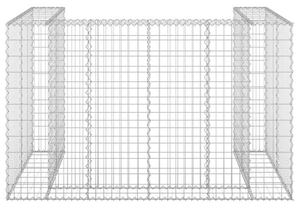 Gabionová zástěna pro popelnice pozinkovaná ocel 180x100x110 cm