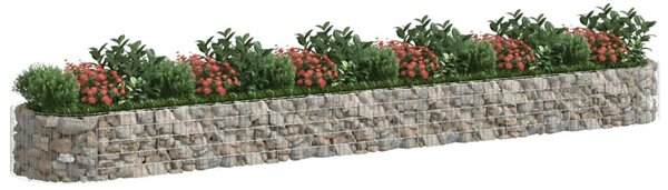 Gabionový vyvýšený záhon pozinkované železo 600 x 100 x 50 cm