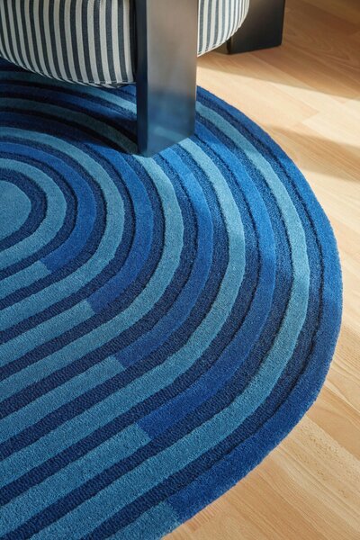 VLNĚNÝ KOBEREC, 120/180 cm tmavě modrá Flair Rugs - Online Only koberce & rohožky, Online Only