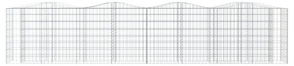 Klenutý gabion vyvýšený záhon 400x50x100 cm pozinkované železo