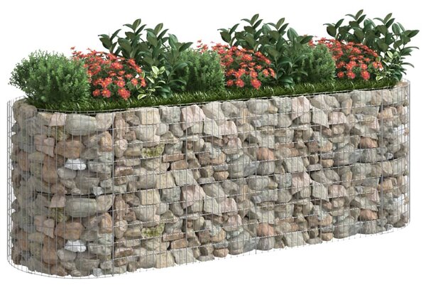 Gabionový vyvýšený záhon pozinkované železo 300 x 100 x 100 cm