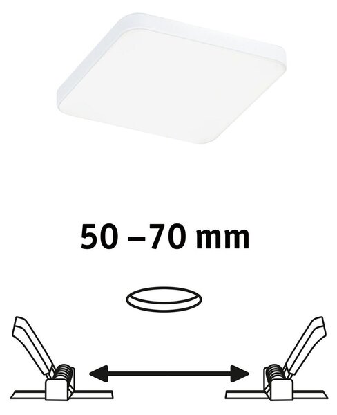 P 79935 VariFit LED vestavné svítidlo Veluna Edge IP44 hranaté 90x90mm 4000K bílá - PAULMANN
