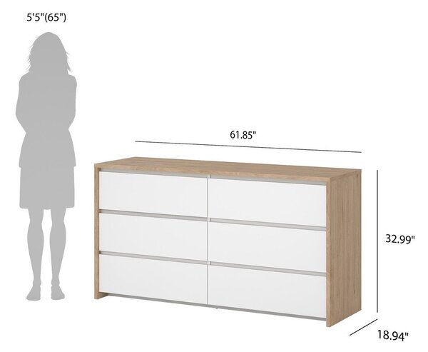 Bílá komoda 157x84x48 cm Next – Tvilum