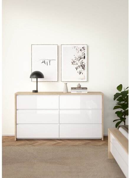 Bílá komoda 157x84x48 cm Next – Tvilum