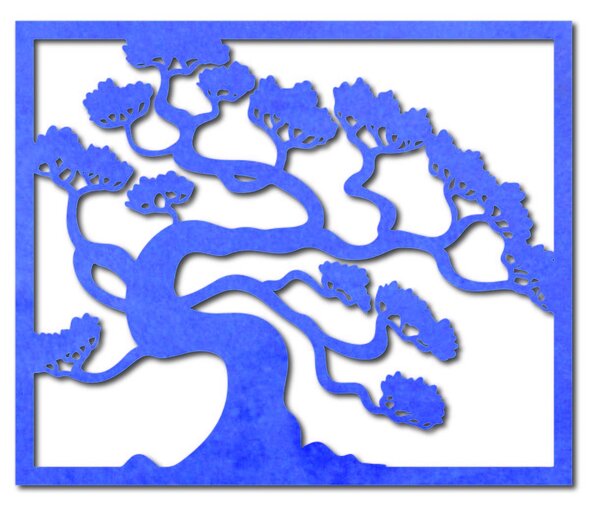 Dřevěný obraz na stěnu strom bonsai z překližky topol Drázský: Přírodní překližka - Topol přírodní Rozměr 40 x 33 cm 3816-39415 PR0214 HEU+