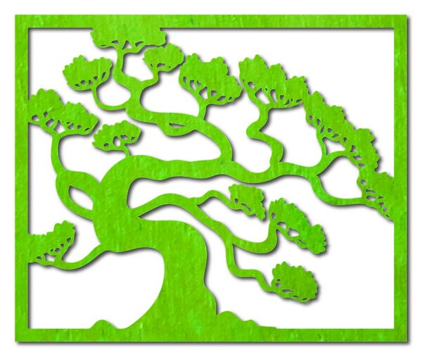 Dřevěný obraz na stěnu strom bonsai z překližky topol Drázský: Přírodní překližka - Topol přírodní Rozměr 40 x 33 cm 3816-39415 PR0214 HEU+