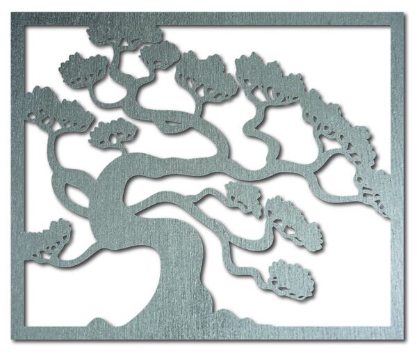 Dřevěný obraz na stěnu strom bonsai z překližky topol Drázský: Přírodní překližka - Topol přírodní Rozměr 40 x 33 cm 3816-39415 PR0214 HEU+