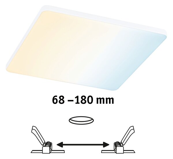 P 79959 VariFit LED vestavné svítidlo Veluna Edge IP44 hranaté 200x200mm měnitelná bílá bílá stmívatelné - PAULMANN