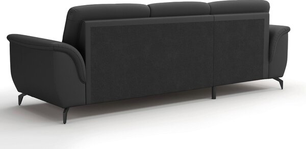 ROHOVÁ SEDAČKA, textil, kůže, černá Sit & More - Sedací soupravy, Online Only