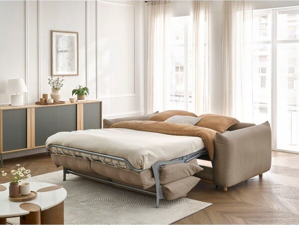 Béžová rozkládací pohovka 214 cm Ernest – Bobochic Paris