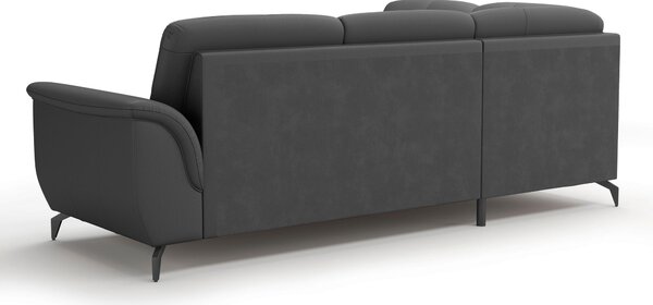ROHOVÁ SEDAČKA, textil, kůže, černá Sit & More - Sedací soupravy, Online Only