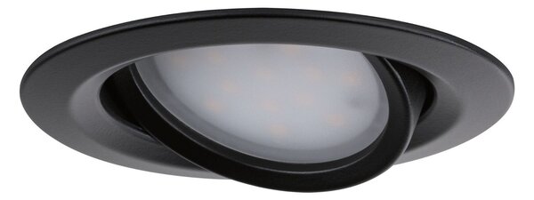 P 93082 LED vestavné svítidlo Nova Plus Coin základní sada výklopné IP65 kruhové 93mm 30° Coin 3x6W 230V stmívatelné 2700K černá mat - PAULMANN