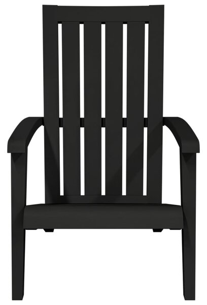 Zahradní židle Adirondack černá polypropylen